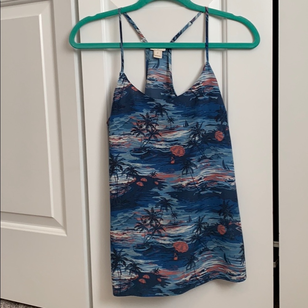 J Crew Racerback Blouse